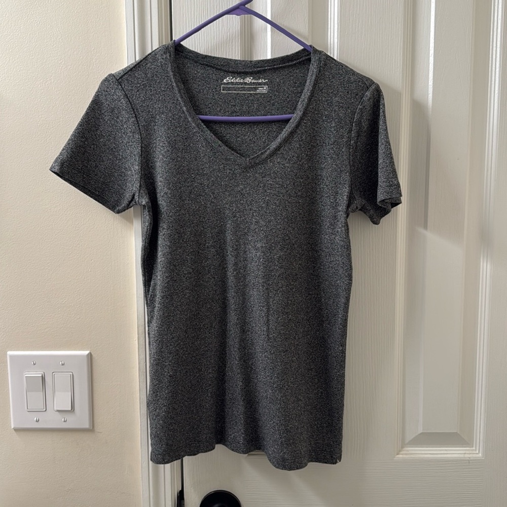 Eddie Bauer, size M, grey tee.  100% Cotton